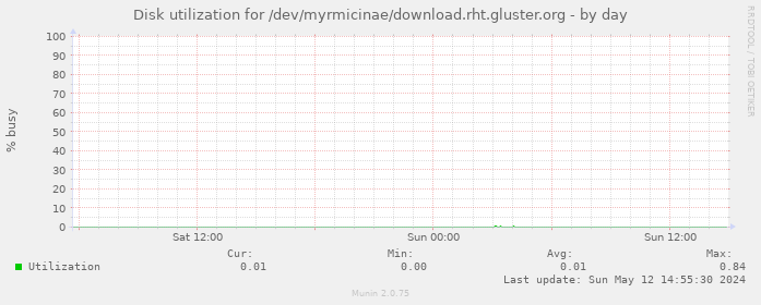 Disk utilization for /dev/myrmicinae/download.rht.gluster.org